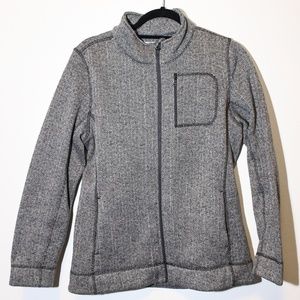 Cozy Andrew Marc HerringboneFleeceLined KnitJacket